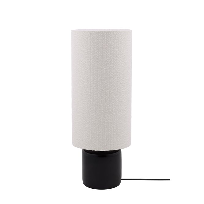 Lampa stojąca ceramiczna czarna boucle Florian japandi